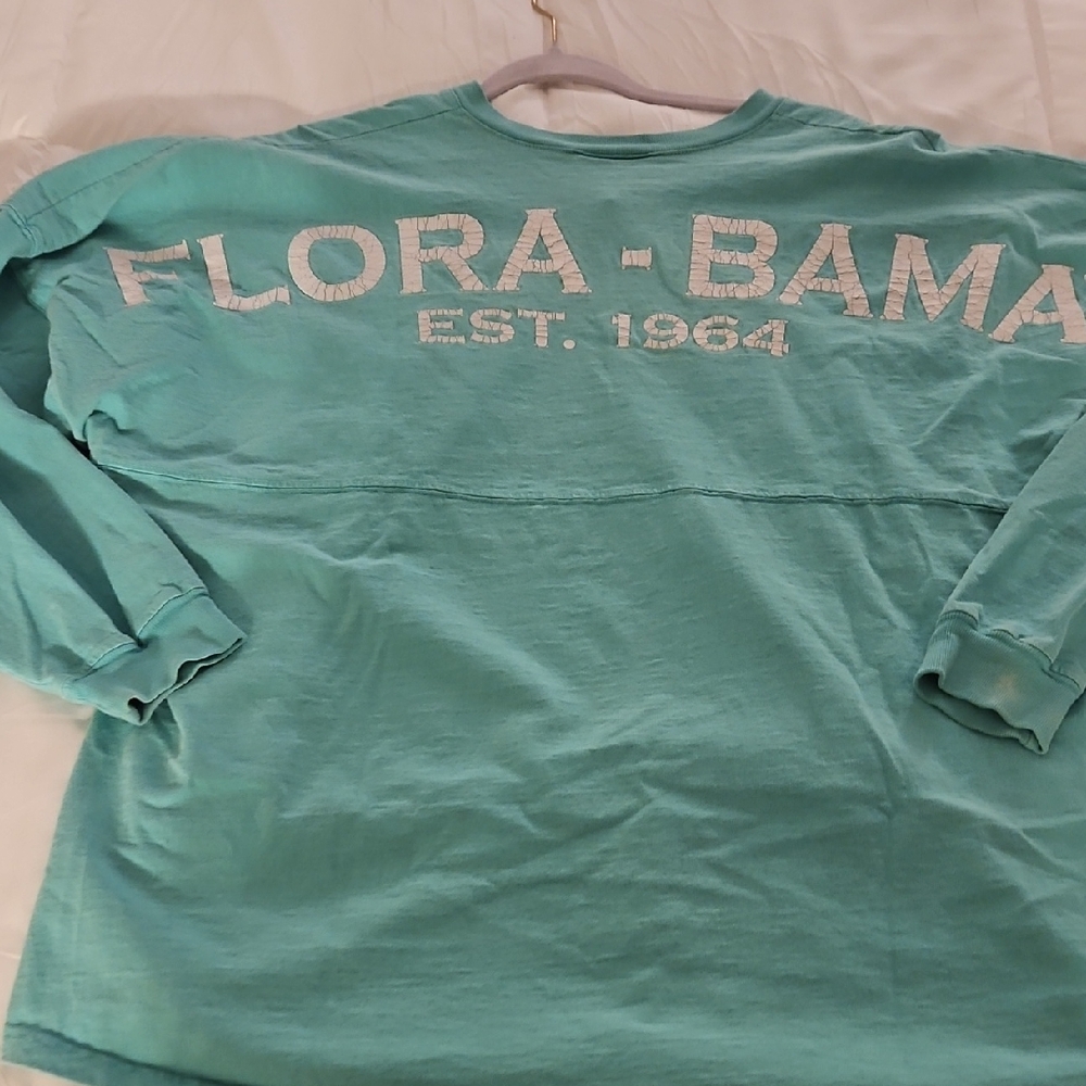 Spirit Jersey Floribama Teal Crew Neck Long Sleeve Shirt
